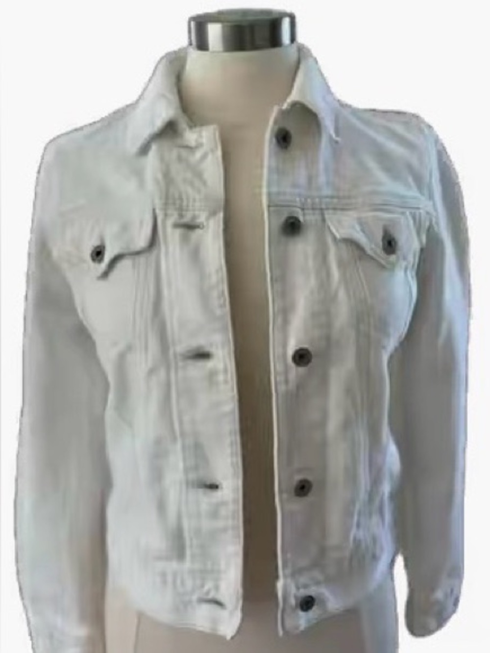 GAP White Denim Jean Jacket - Button Front